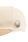 JIL SANDER cream Cap with leather bill