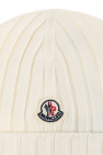 Moncler Enfant Wool hat with logo patch