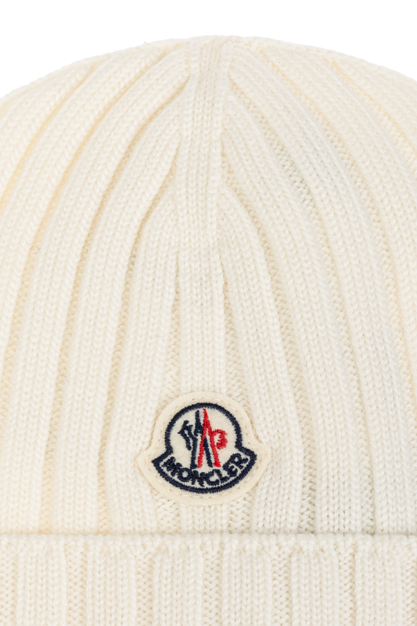 Moncler Enfant Wool hat with logo patch