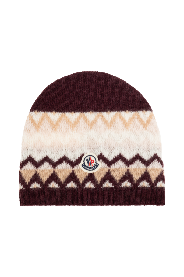 Moncler Enfant Wzorzysta czapka