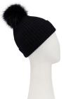 Moncler Enfant NAVY BLUE Woolen hat with a pom-pom