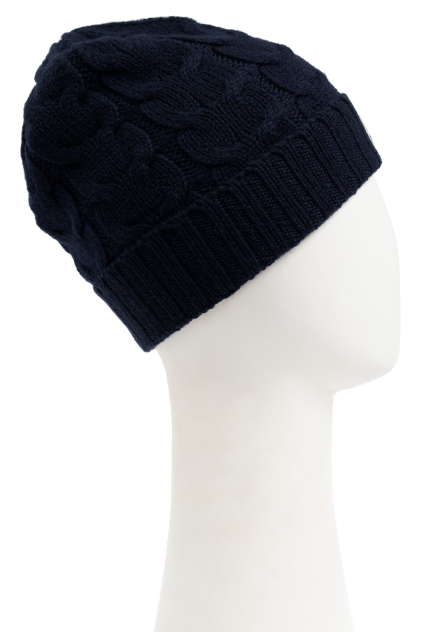 Moncler Enfant Wool hat with logo patch