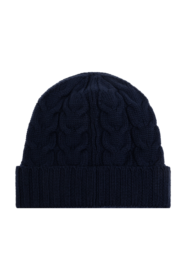 Moncler Enfant Wool hat with logo patch