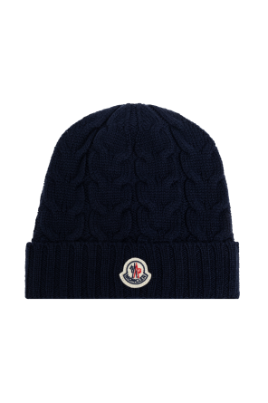 Wool hat with logo patch