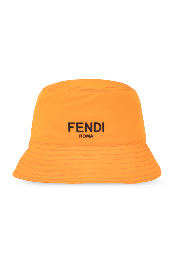 Fendi Kids Bucket Forever hat with logo