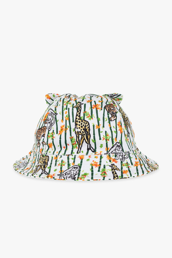 Kenzo Kids Bucket hat cinzento with logo