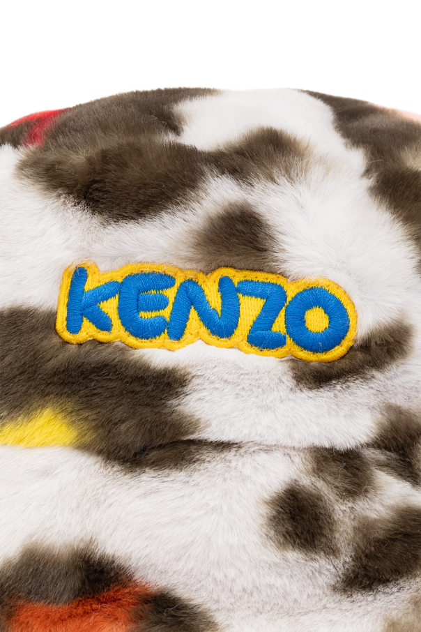 Kenzo Kids Faux-fur bucket hat