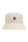 Moncler Enfant cream Hat with logo patch