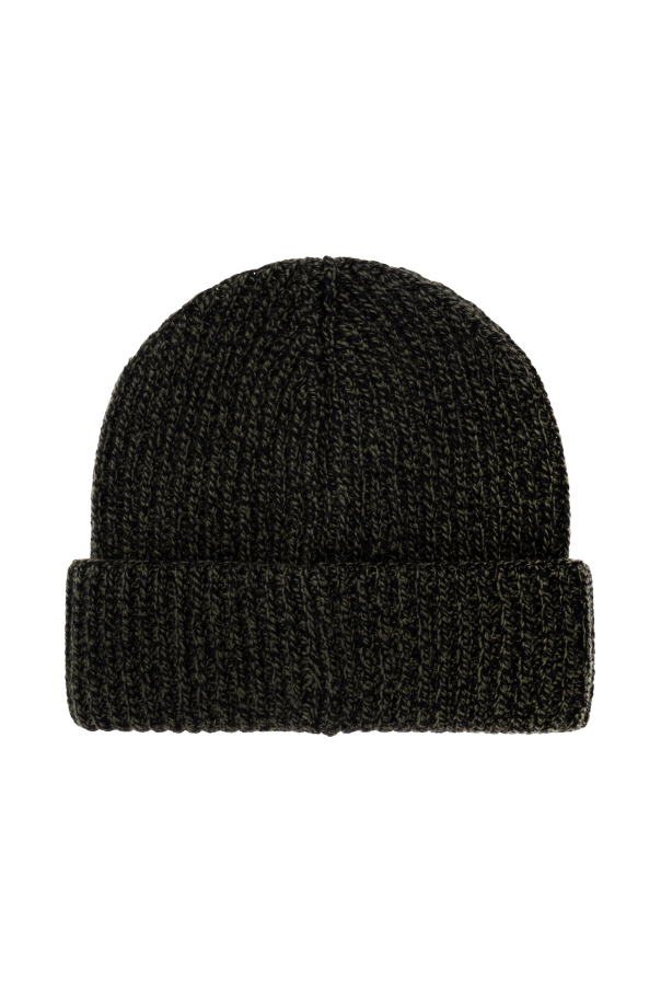 Moncler Gorro de lana con parche con logo