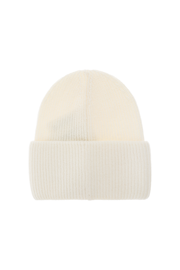 Moncler Wool beanie with logo patch