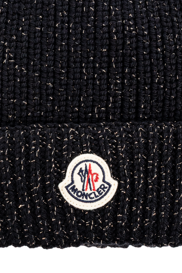 Moncler Enfant Gorro de lana con hilo de lurex