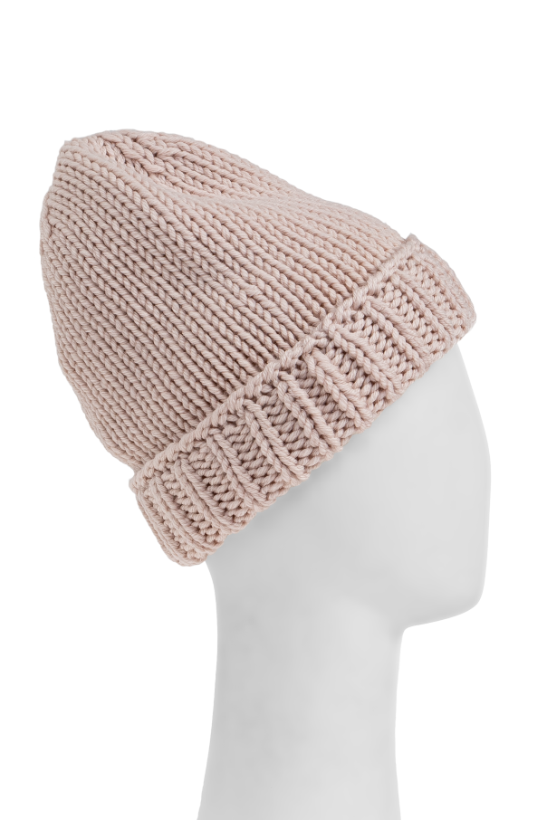 Moncler Enfant Gorro de lana con parche con logo