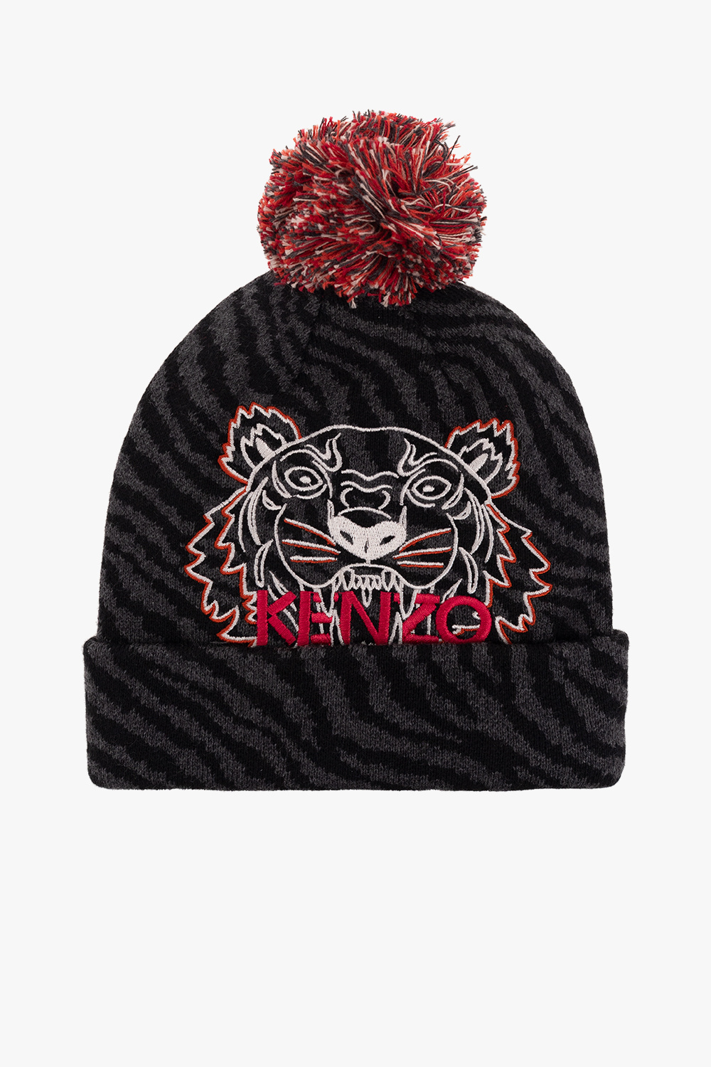 Kenzo Kids Beanie with pom-pom