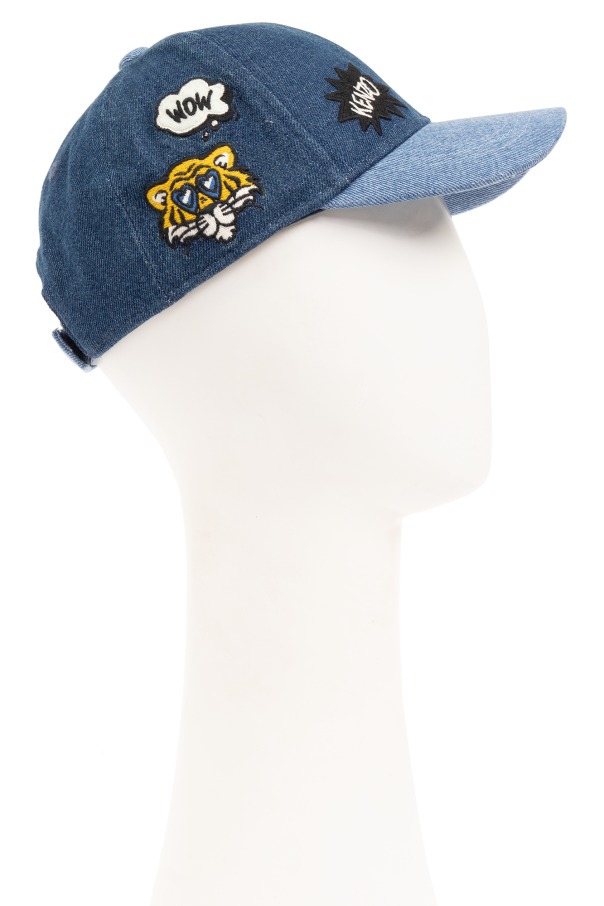 Kenzo Kids Ea7 Emporio Armani logo-print cotton cap Blau