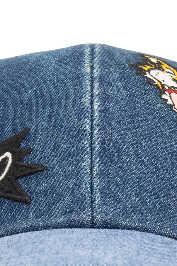 Kenzo Kids Ea7 Emporio Armani logo-print cotton cap Blau