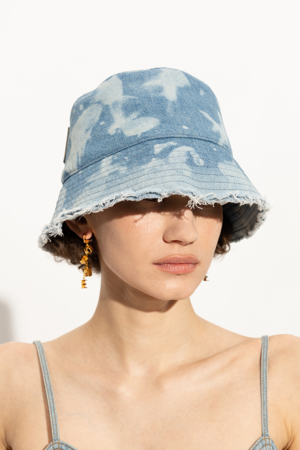 Loewe Paula's Ibiza Frayed Denim Bucket Hat