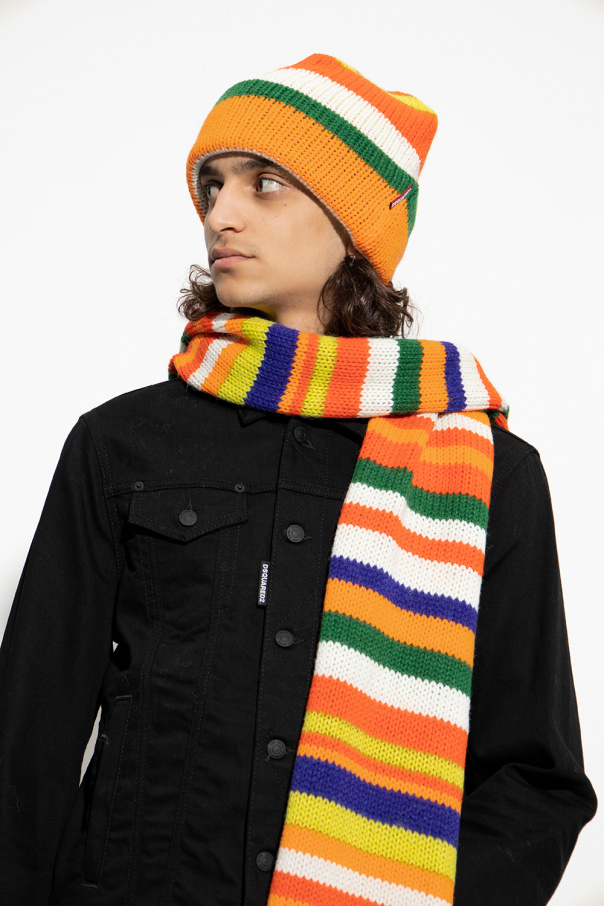 Dsquared2 Striped beanie