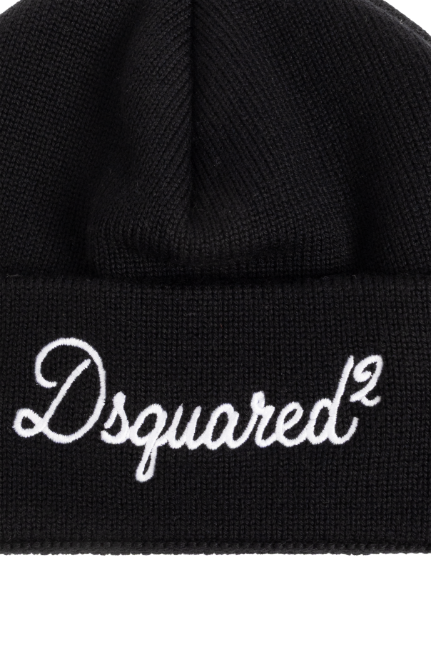 Dsquared2 Wool beanie with embroidered logo