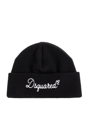 Wool beanie with embroidered logo