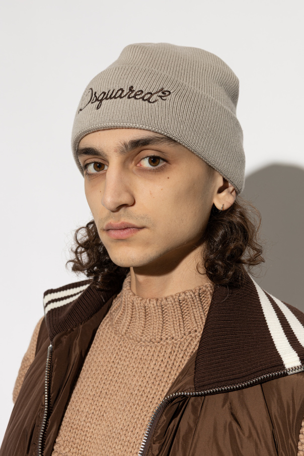 Dsquared2 Gorro de lana con logotipo bordado