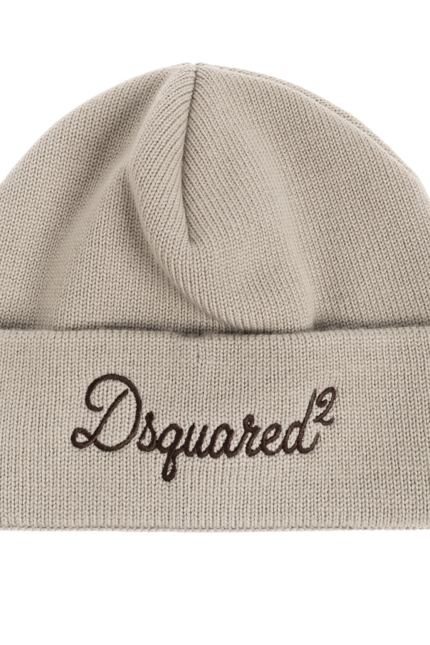 Dsquared2 Gorro de lana con logotipo bordado