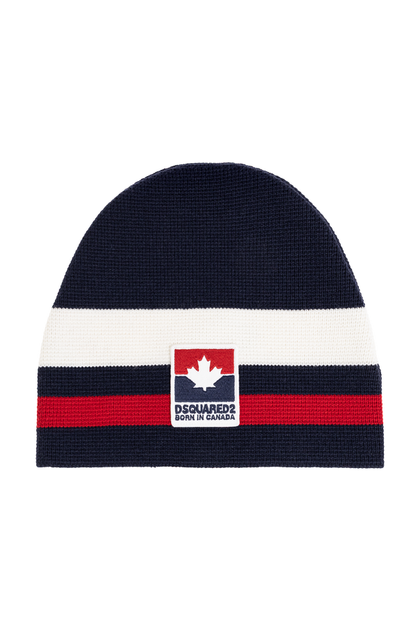 Wool beanie with sewn-on logo od Dsquared2