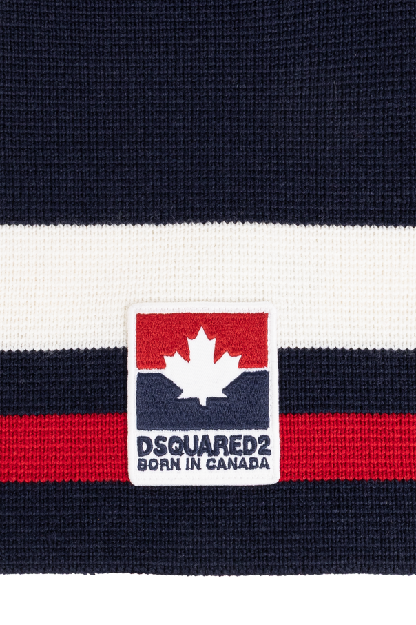 Dsquared2 Gorro de lana con logo cosido