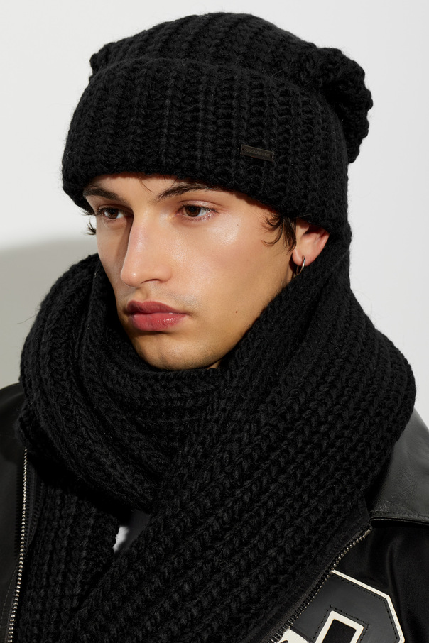 Dsquared2 Wool beanie with sewn-on logo