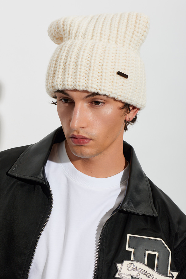 Dsquared2 Wool beanie with patch