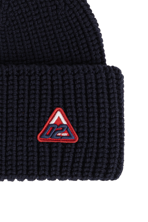 Dsquared2 Wool beanie with sewn-on logo