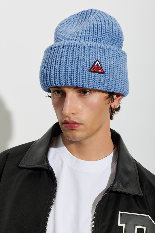 Dsquared2 Wool beanie with sewn-on logo
