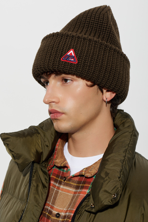 Dsquared2 Wool beanie with a sewn-on logo