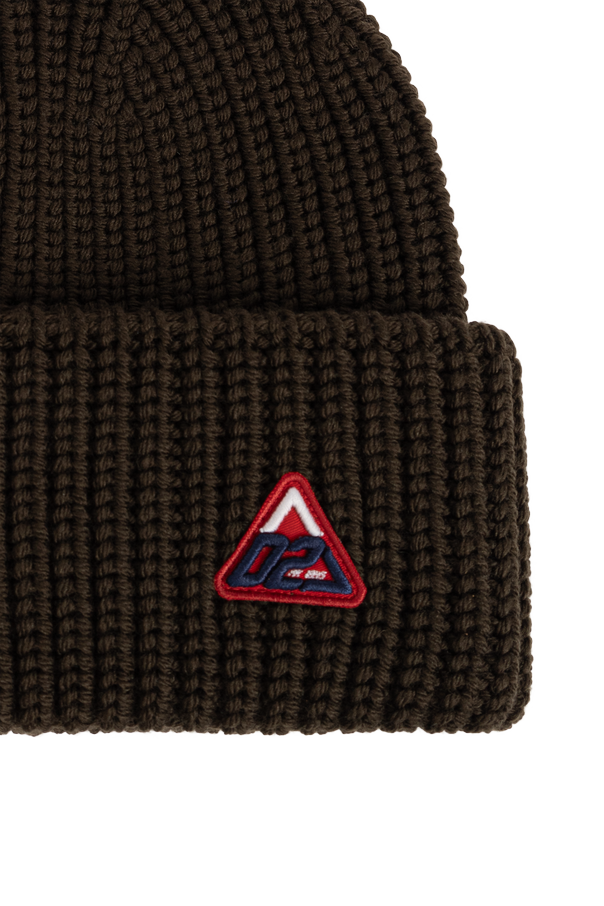 Dsquared2 Wool beanie with a sewn-on logo