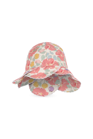Hat with floral motif