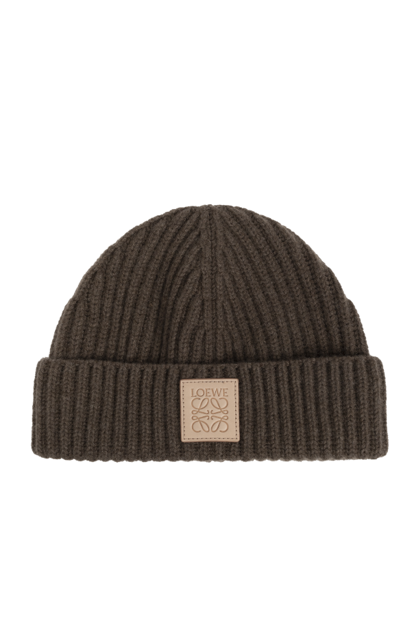 Loewe Cashmere hat with logo patch