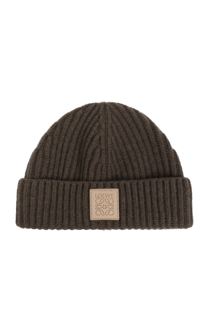 Cashmere hat with logo patch od Loewe