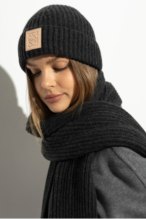 Cashmere hat with logo patch od Loewe