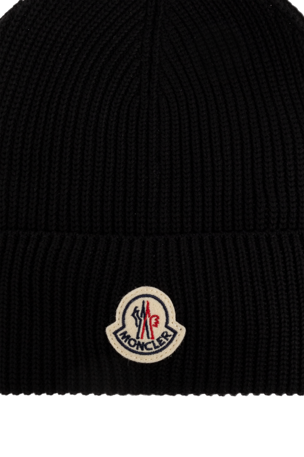 Moncler cap with logo patch