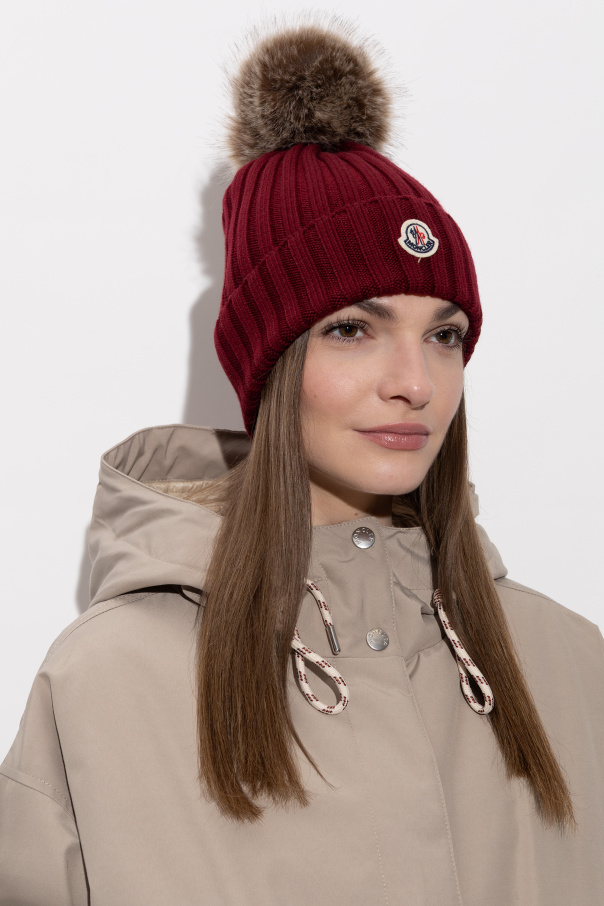 Moncler Wool beanie with pompom