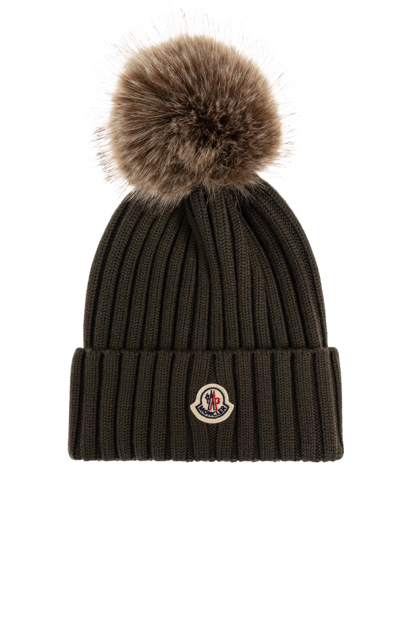 Wool beanie with pom-pom od Moncler