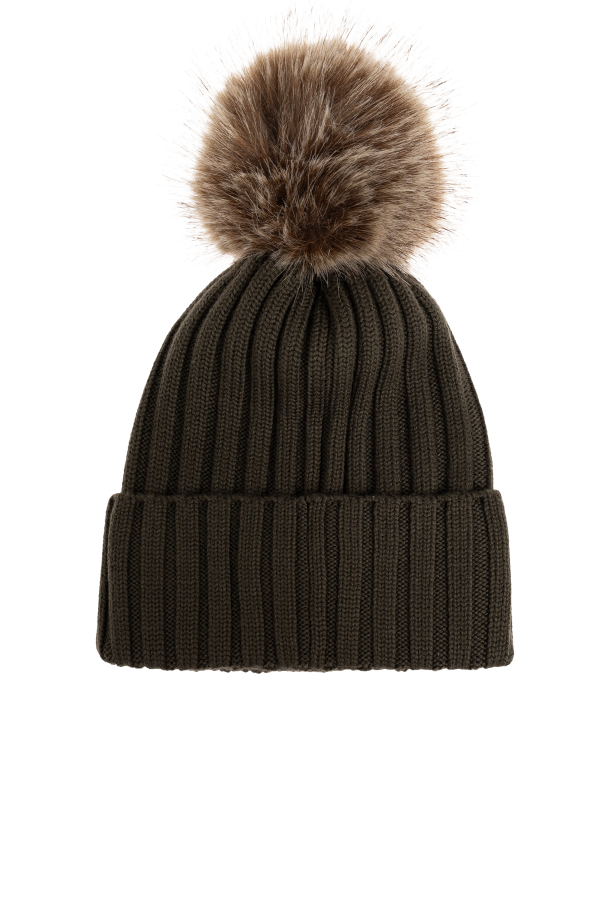 Moncler Wool beanie with pom-pom
