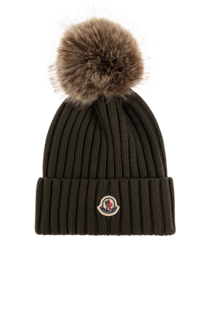 Gorro de lana con pompón od Moncler