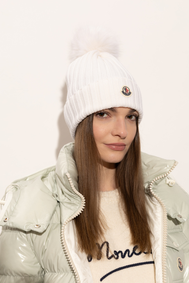 Moncler Gorro de lana con pompón