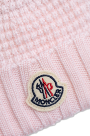 Moncler Enfant Mütze mit Logo-Patch