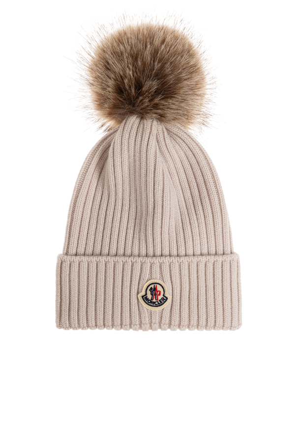 Beanie with pompom and logo od Moncler Enfant