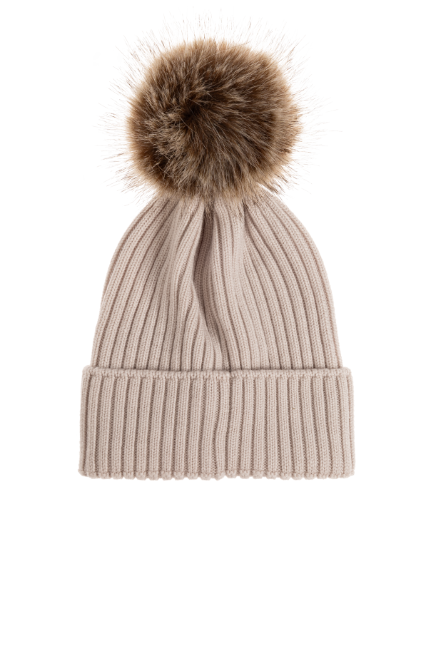 Moncler Enfant Gorro con pompón y logo