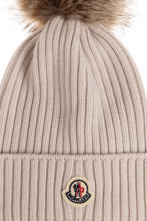 Moncler Enfant Gorro con pompón y logo