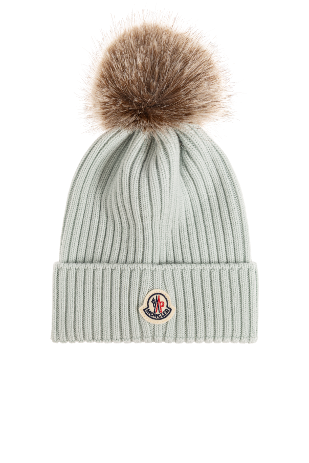 Beanie with pompom and logo od Moncler Enfant