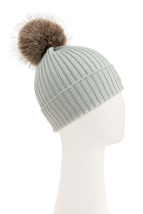 Moncler Enfant Beanie with pompom and logo