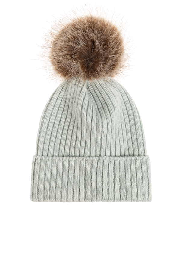 Moncler Enfant Beanie with pompom and logo